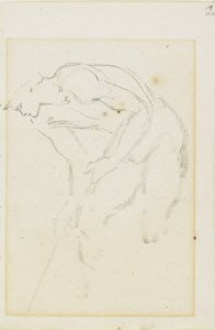 Estudio de una Figura Masculina, Página 129 de un libro de estudios, c. 1880-1890 de Edward Burne Jones